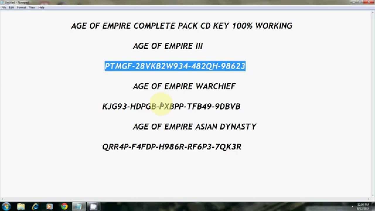 Product key age of empires 4