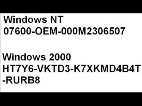 Windows nt 4.0 workstation oem product key